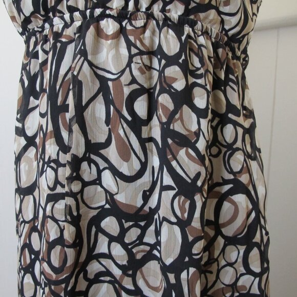 BCX | Y2K Espresso Sweetheart Neckline Patterned Dress - Picture 4 of 6
